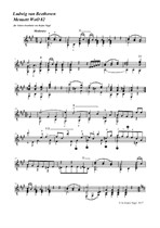 Ludwig van Beethoven: Menuet for guitar solo